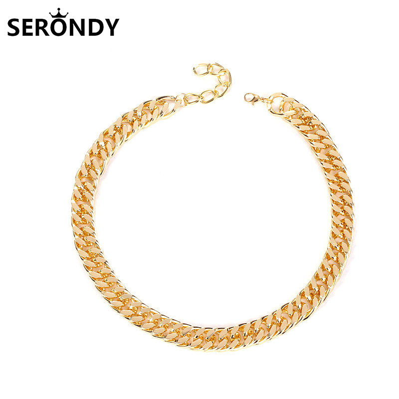 

Alloy Punk Simplicity Choker Necklace For Women Chains Personality Friends Chain Neck Jewelry Aesthetic 2020 New Trends XL10314