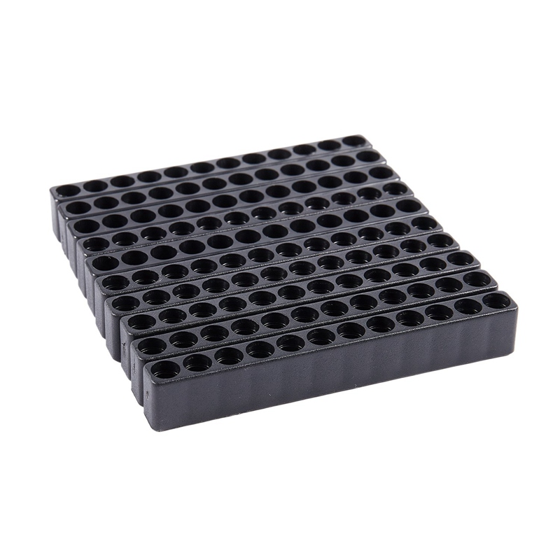 

10pcs 12-Hole Screwdriver Bit Holder Box Block Black For Six Angle 6.35mm Handle