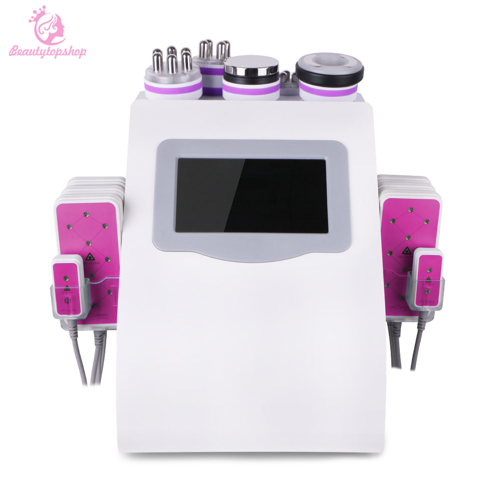 

New Promotion 6 In 1 Ultrasonic Cavitation Vacuum Slimming Radio Frequency Lipo Laser Machine for Spa