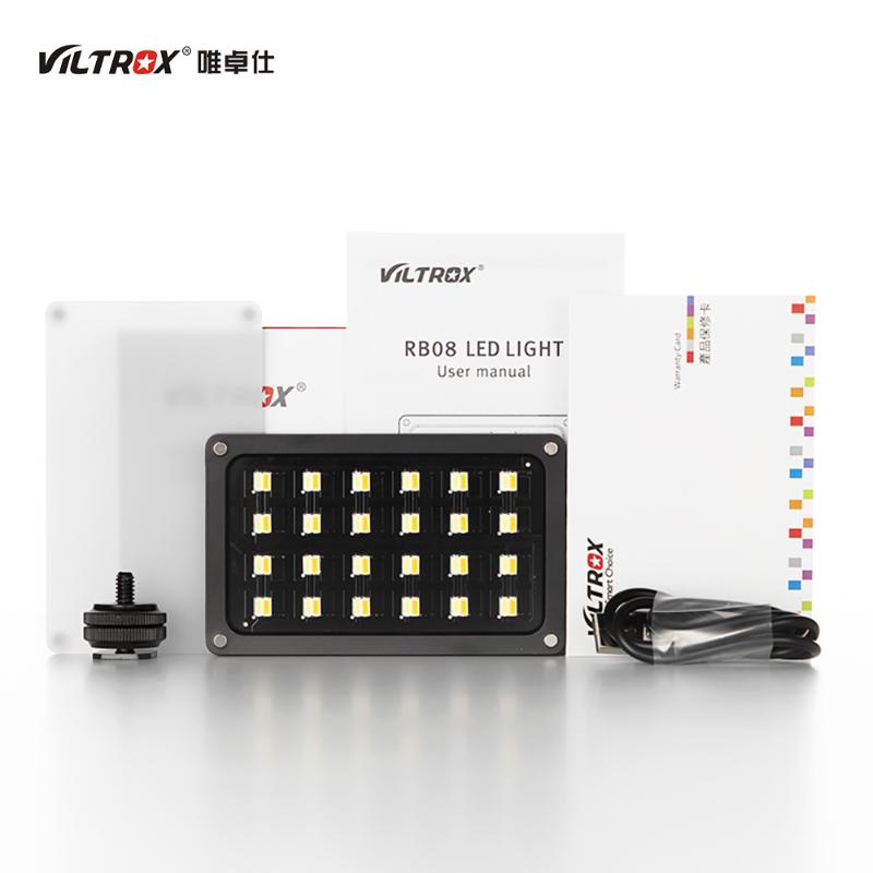

Viltrox RB08 Bi-color 2500K-8500K Mini Video LED Light Portable Fill Light Built-in Battery for Camera Phone Shooting Studio