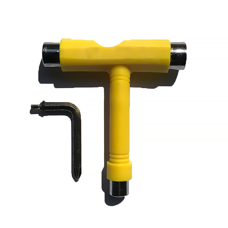 

Quality L Key T Tools Skateboard Longboard Scooter Tool All-In-One T Shape Tools Accessories For Adjusting & Mounting Trucks, As shown
