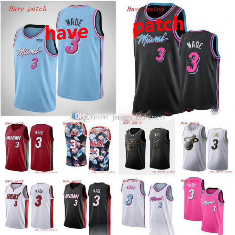 

2020 Men Basketball Jersey Miami Heat 3 Dwayne Wade Swingman Red Bule Sleeveless Jersey And Pant Jersey 01, Black;red