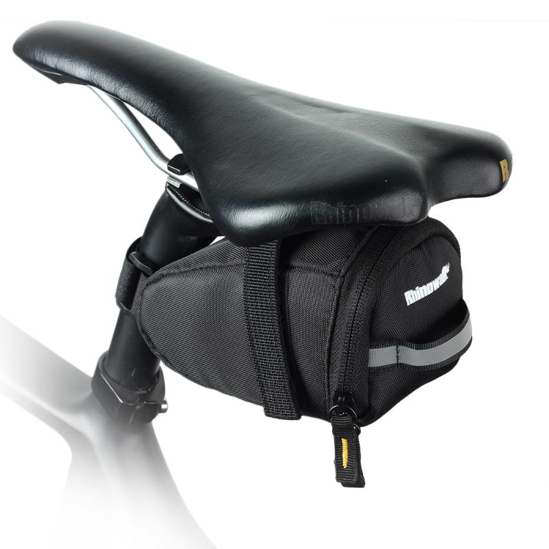 

Nylon rear bicycle saddle bag for road mountain bike seatpost tool bag black cycling seat tire storage bike Accessories