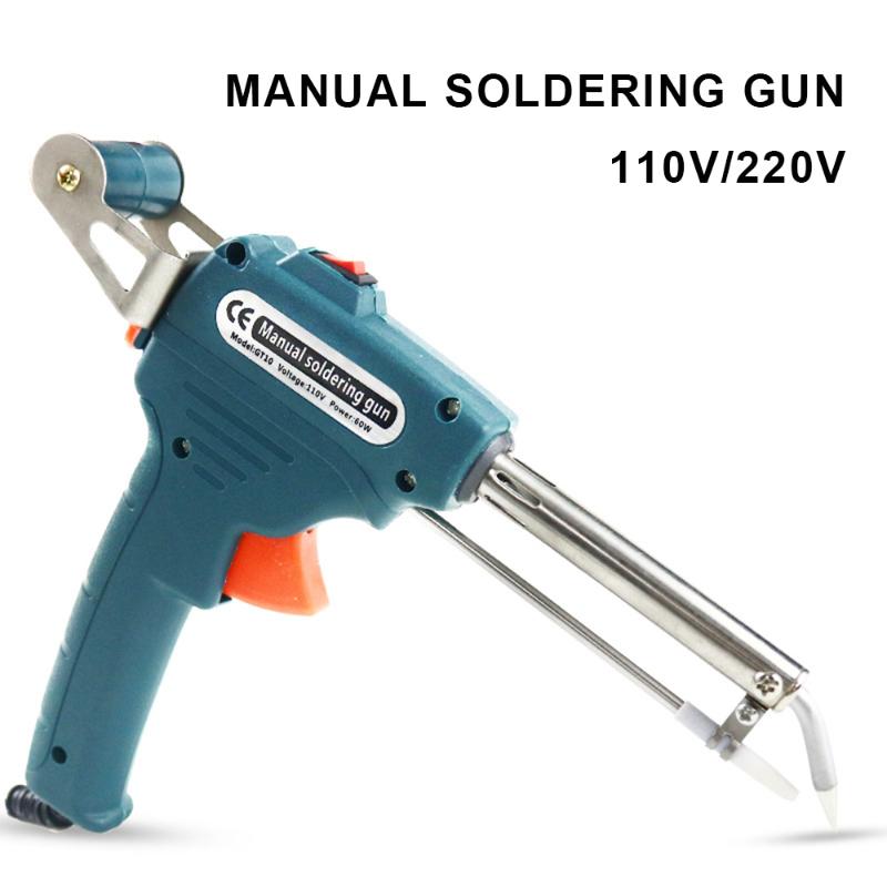 

Electric Soldering Iron External Thermal Manual Feeding Tin Gun 60W Solder Station Soldering Iron Tip Welding Wire Repair Tools