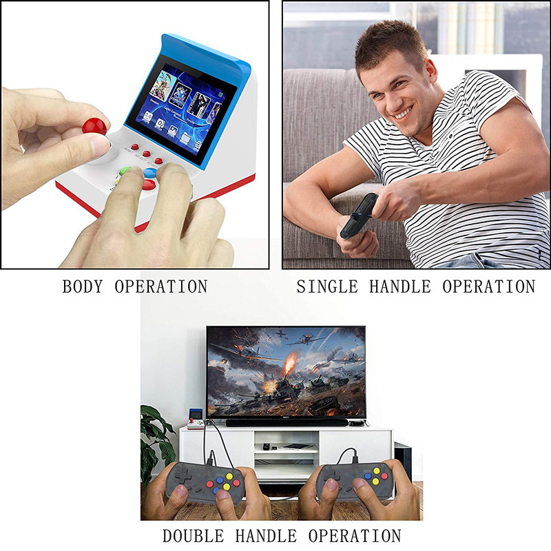 

Hot Selling A6 Retro Arcade Game Mini Protable Handheld Game Console 3 Inch Screen Games Player TV Output for Kids Birthday Christmas Gift