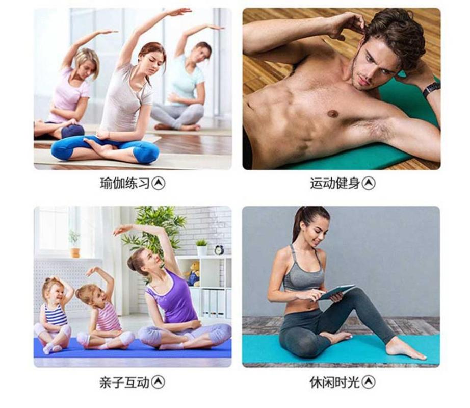 

10MM EVA Thick Durable Yoga Mat Non-slip Exercise Fitness Pad Mat tapis de sport fitness epais T, Black