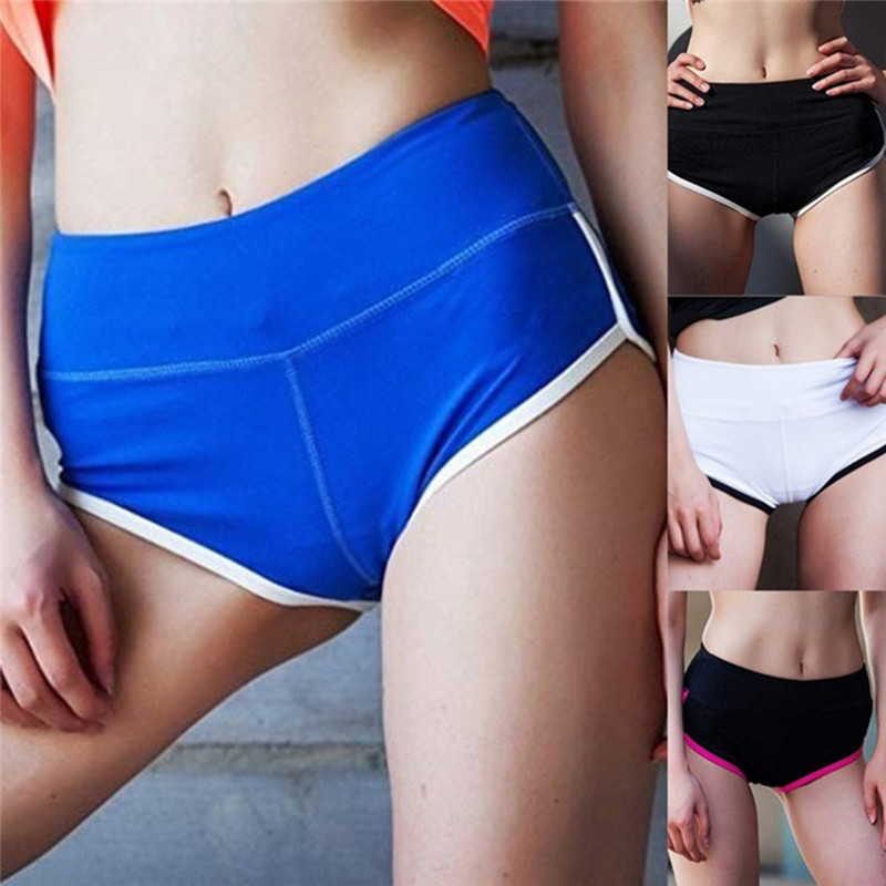 

Workout Fitness Shorts Seamless Biker Shorts Women High Waist Female Clothing Push Up Short Elasticity Breathable, Blue white