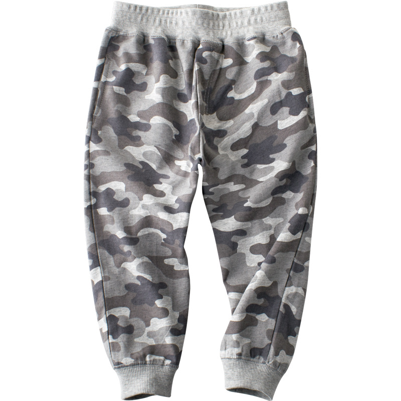 

Autumn Boys Trousers 1-6 Years Fashion Camouflage Pants cotton Sports and Leisure Cargo Pants Leg Sweatpants Children's Pants, Gray