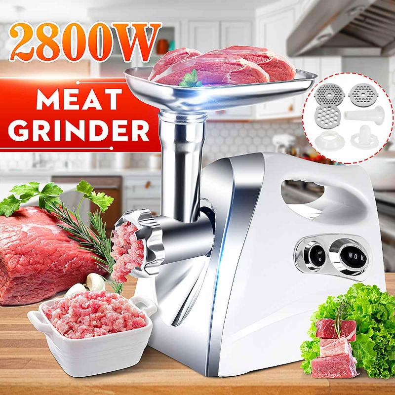 

2800W Electric Meat Grinder Stainless Steel Electric Chopper Sausage Maker Household Processor Slicer Meat Mincer Sonifer