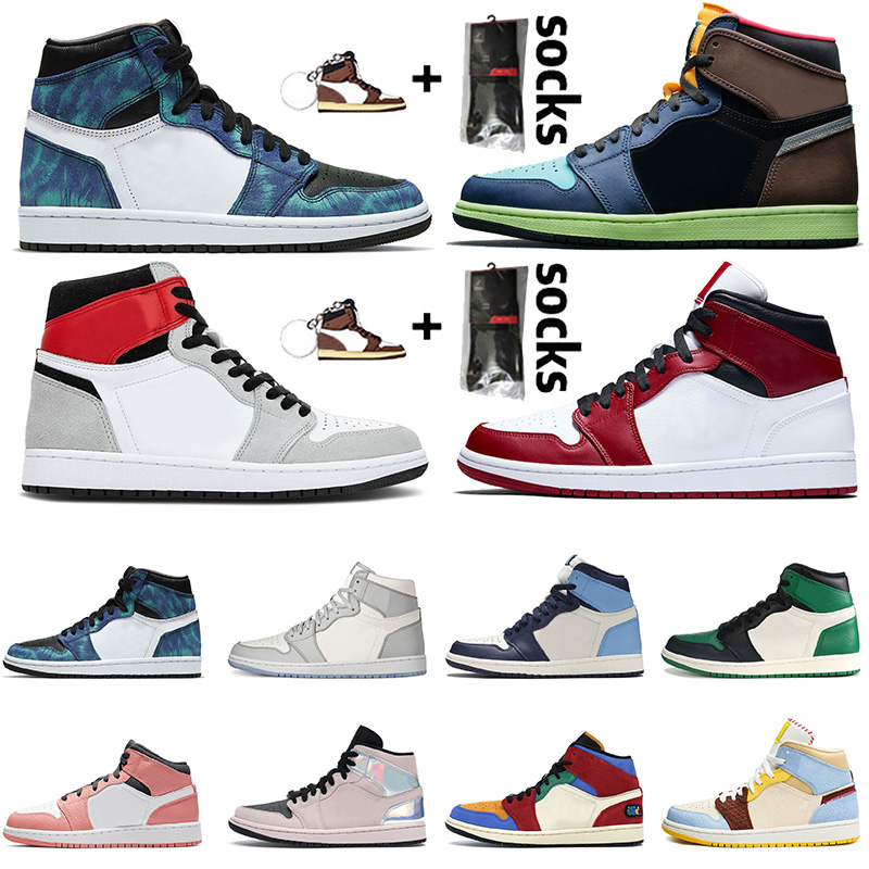 

2020 New jumpman 1 Bio Hack Light Smok Mid Basketball Shoes DIO Men women Top 3 Satin Snake Fearless 1s Backboard Royal Blue Sneakers, 8 mid milan 36-45