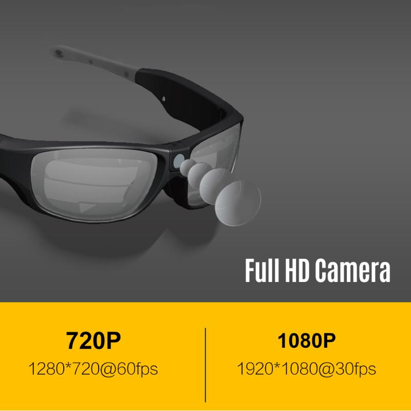 

Sunshine IP55 Waterproof Smart Video Recording Sunglasses 1080P FHD Outdoor Sports Action Camera with Safety Lenses Sport Design