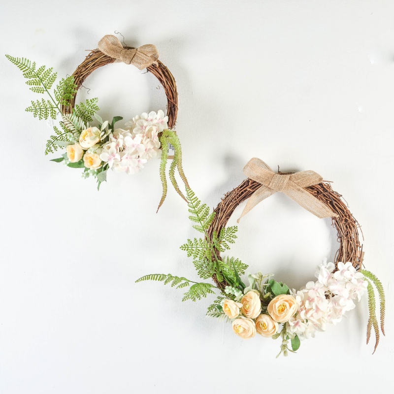 

Rattan Garland Home Decor Autumn Decoration Wreath Wedding Garland Wall Hanging Flower Artificial Farmhouse Decor Wreath, Y1