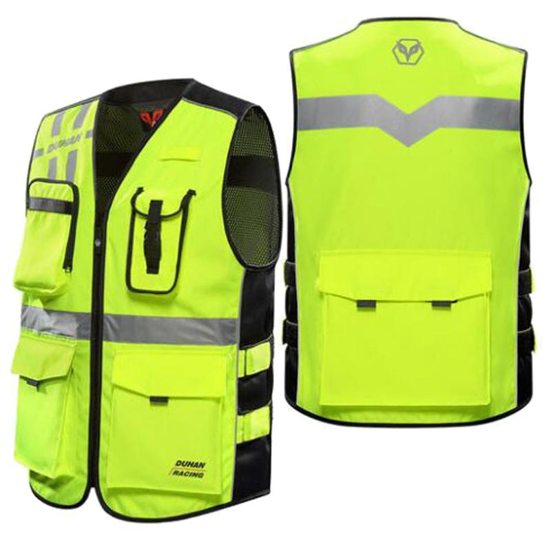 

2020 New Summer DUHAN Motorcycle Reflective Vest Riding cloth safety Vest Wear-resistant Oxford cloth 600D Moto cycling