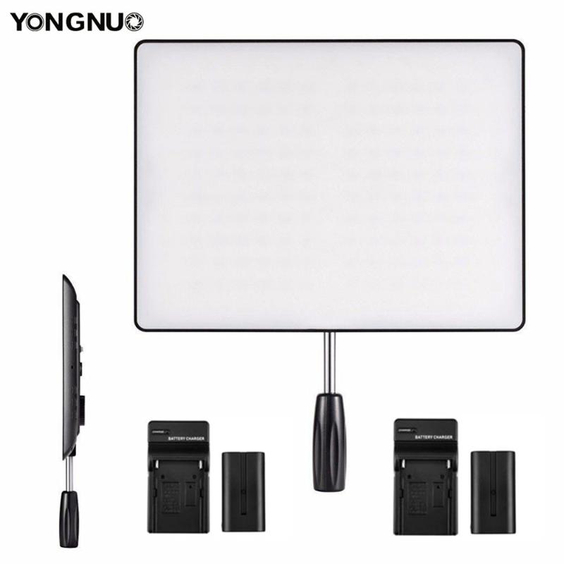 

YONGNUO YN600 Air 5500K & 3200K-5500K LED Camera Video Light Photography Studio Lighting +2x Charger +2X NP-F550 Battery