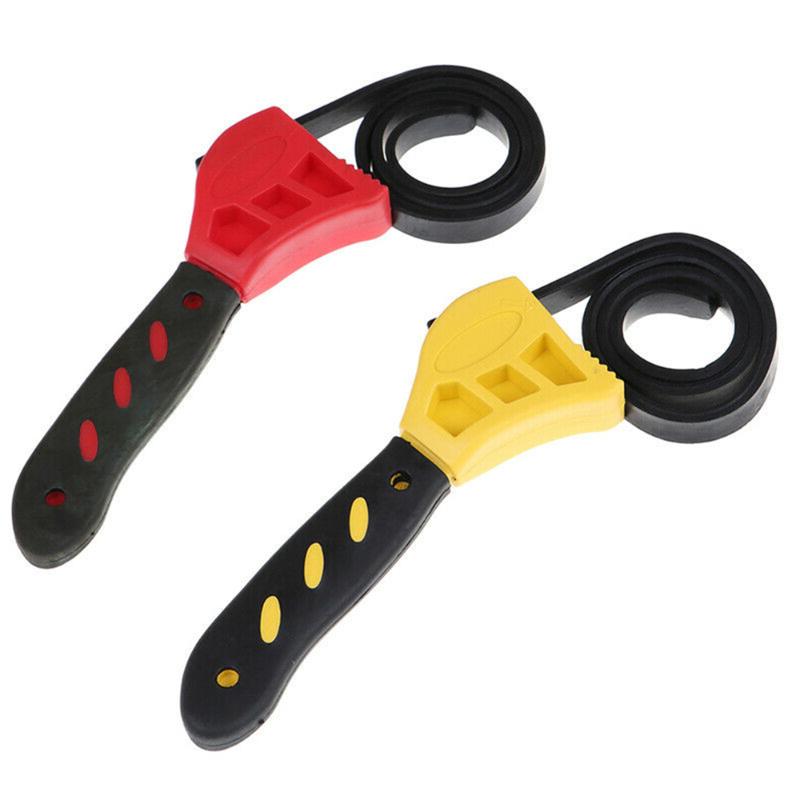 

Rubber Belt Wrench Car Engine Repair Tool Oil Filter Strap Spanner Durable Strap Adjustable Tools Ratchet Set Wrench Tool Set