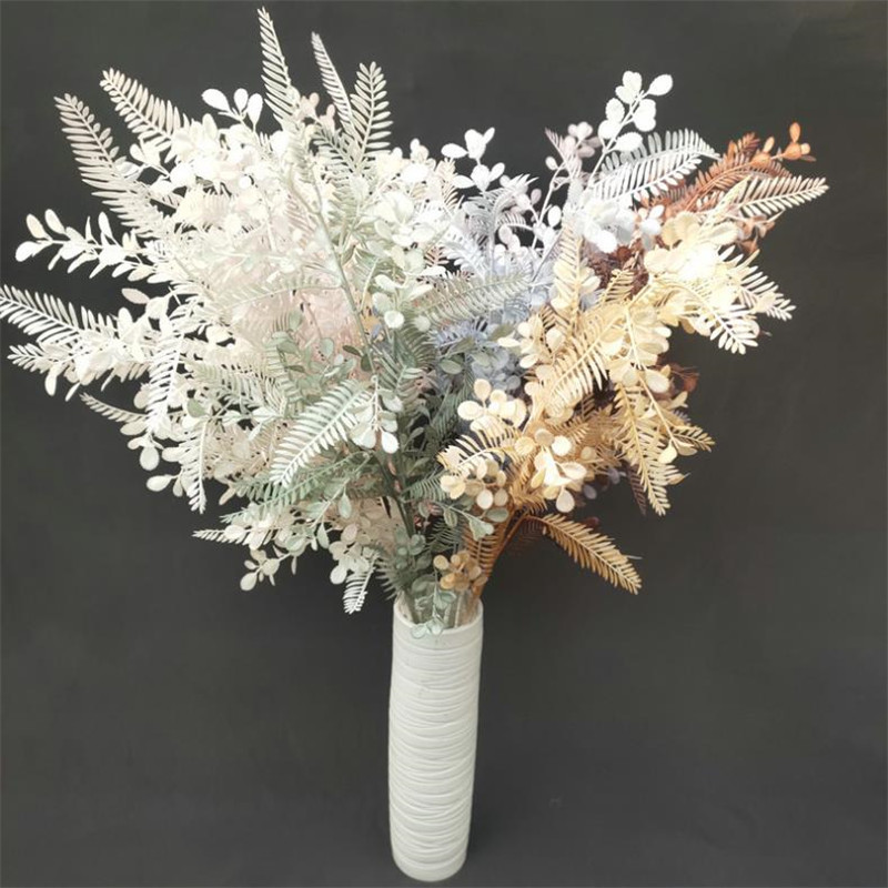 

Fake Long Stem Pearl Grass 34.64" Length Simulation Autumn Greenery for Wedding Home Decorative Artificial Plants, 01