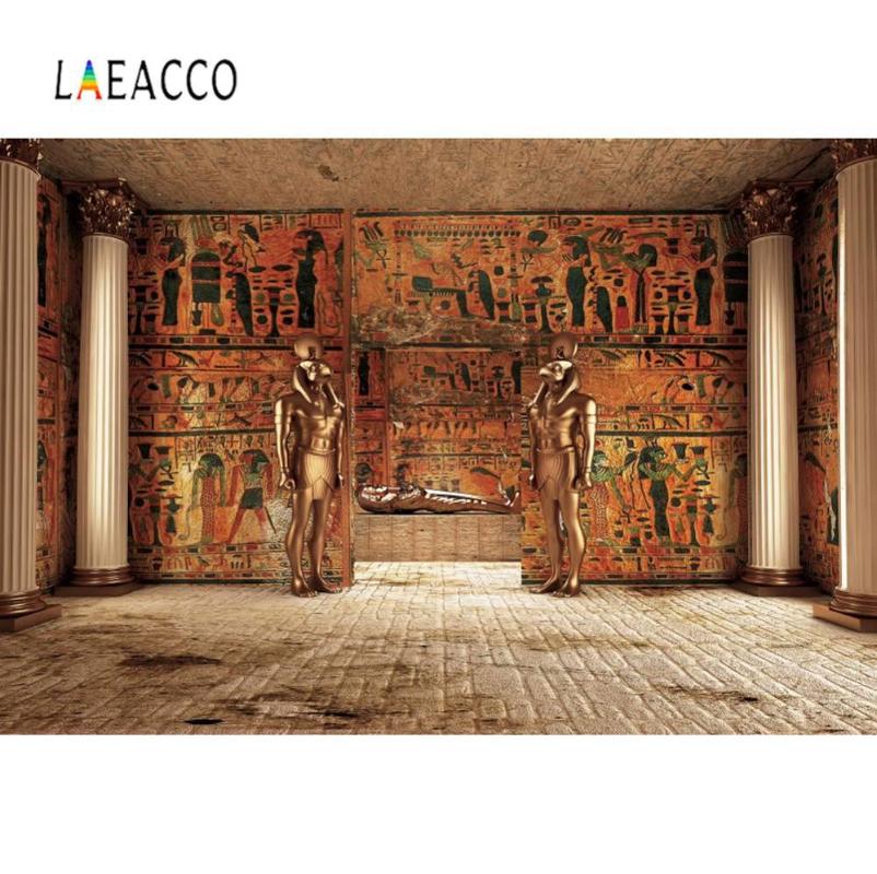 

Laeacco Old Vintage Egypt Pyramid Mural Pattern Religious Interior Photo Background Photography Backdrops Photocall Photo Studio