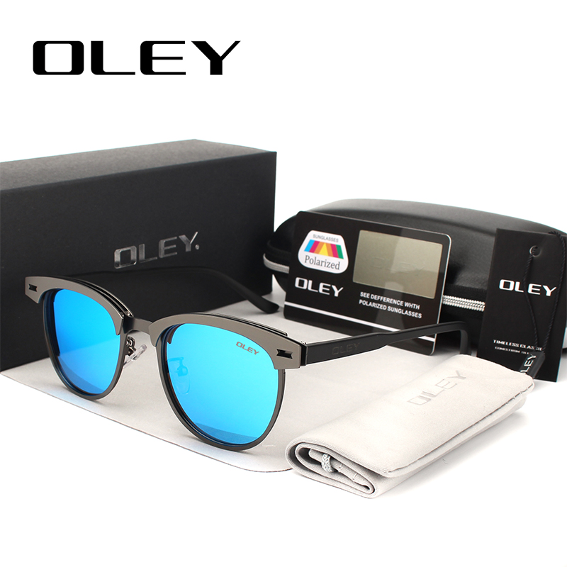

OLEY Retro Round Sunglasses Men Brand Designer women Polarized Sun Glasses 2020 Eyes Protect driving goggles gafas de sol Y9800