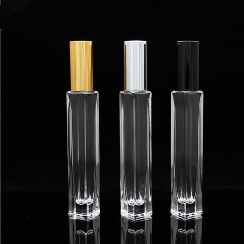 

100 x 10ml Portable Model Transparent Square Glass Mist Sprayer Bottle 10cc Clear Mini Parfum Atomizer Mist Spray Bottle