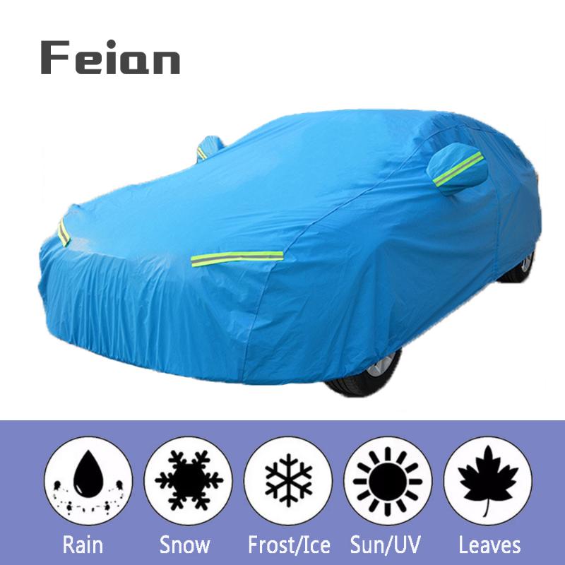 

Universal Plus thick velvet Waterproof Full Car Cover Outdoor uv protection dust rain snow protective fit SUV sedan hatchback