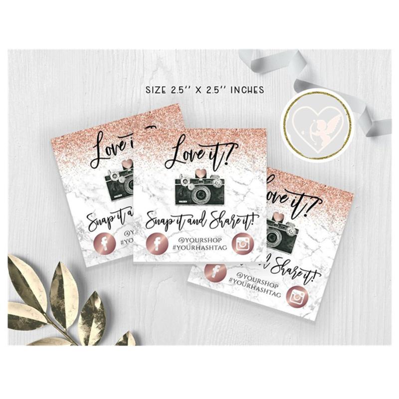 

Custom Business Card Business Promotion Small Package Inserts stickers Social Media Cards Snap and Share cards