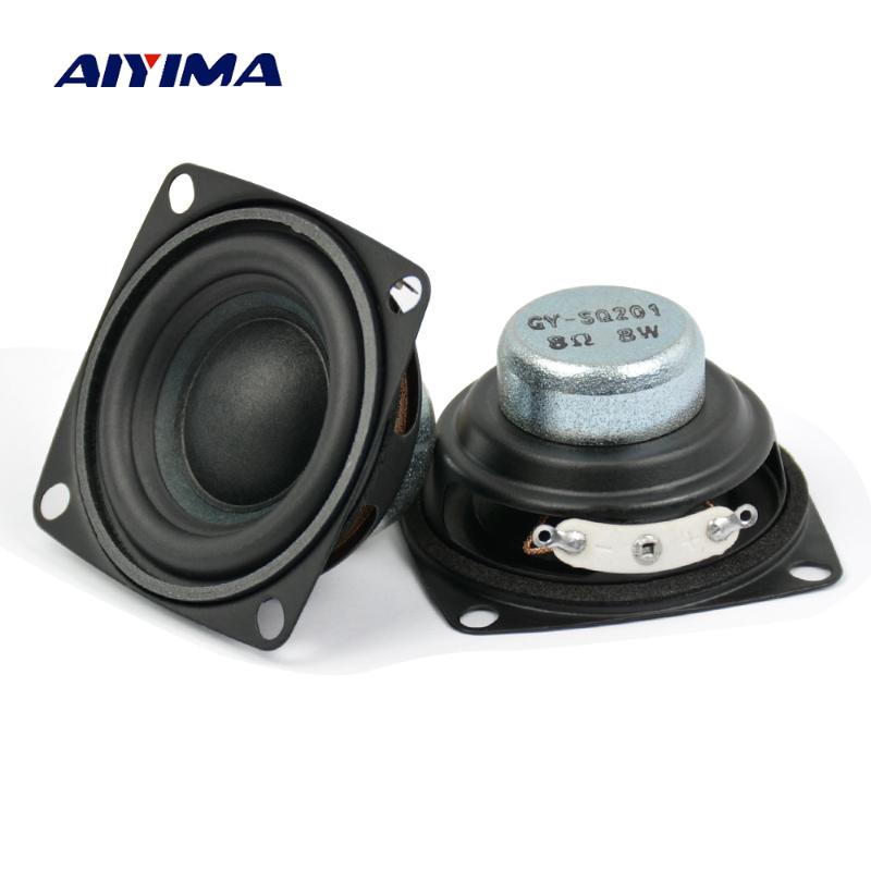 

AIYIMA 2Pcs 2 Inch Portable Audio Speaker 4 8 Ohm 10W Full Rnage Sound Speaker Neodymium Magnetic Loudspeaker DIY Home