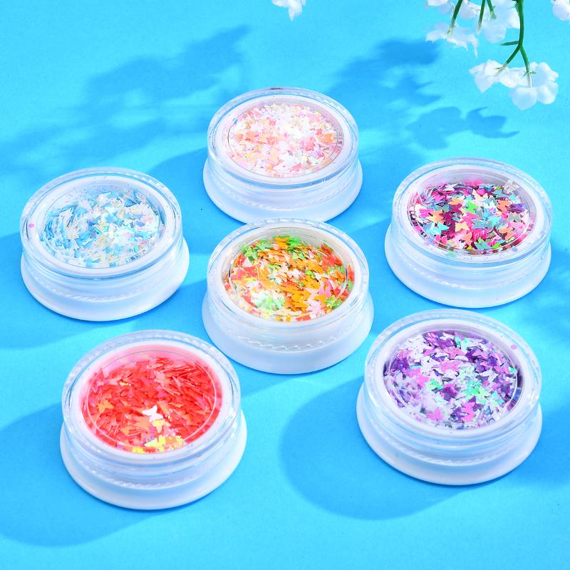 

3D Butterfly Style Nails Art Sequin Chunky Colorful Cute Butterfly Flake DIY Decals Nail Accessories Decoration
