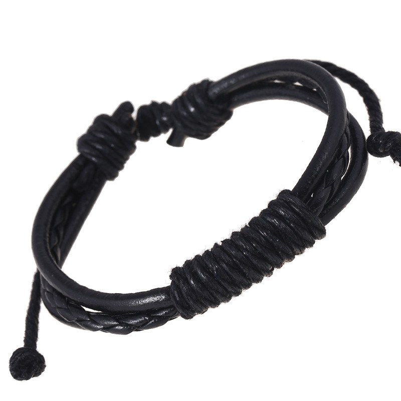 

Simple Fashion Braided Woven Leather Bracelets For Women Men Casual Vintage Adjustable Unisex Wristband Summer Male Accessories