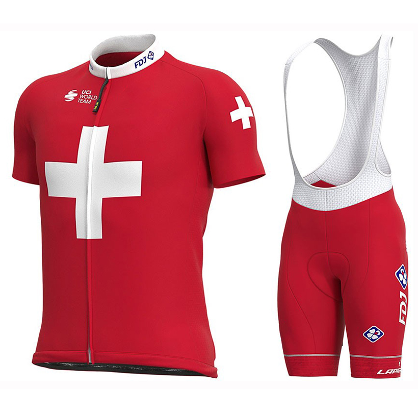 Tour De France 2020 Pro Team FDJ Cycling Jersey Set Men/Women Summer Breathable Cycling clothing bib shorts kit Ropa Ciclismo-image-575214061