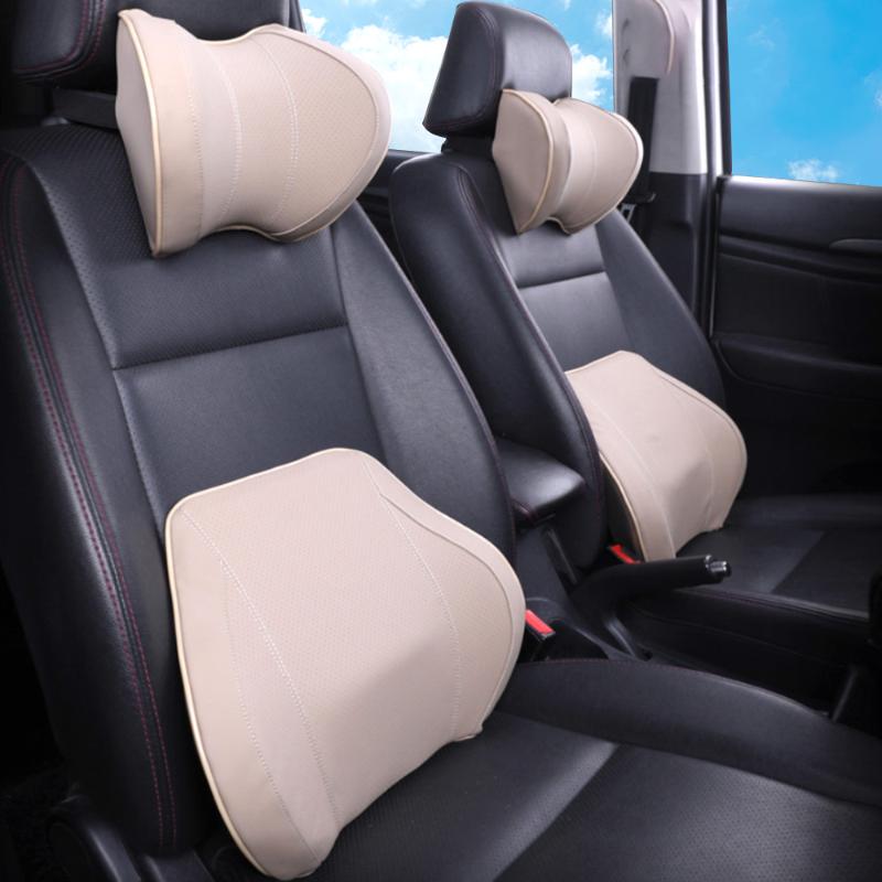 

LEEPEE Space Memory Car Seat Headrest Lumbar Cushion Auto Waist Rest Pillow Neck Rest Seat Headrest Interior Accessories