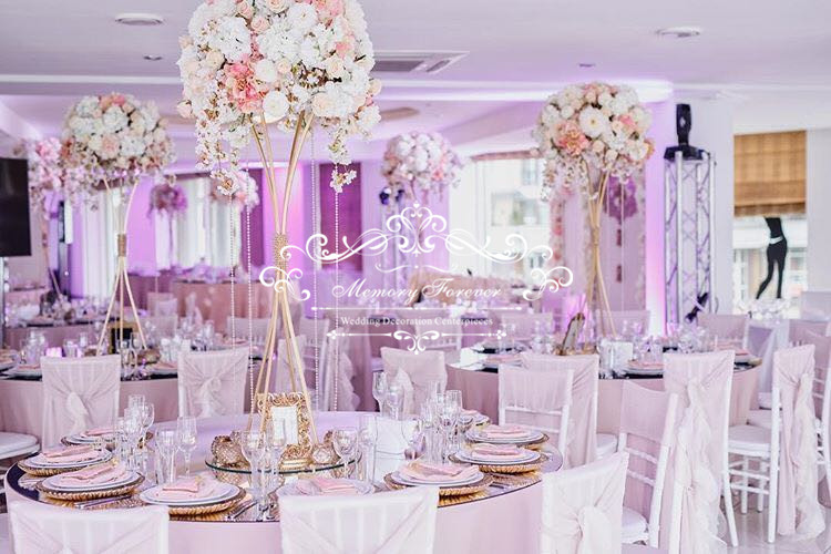 

Flower Stand Wedding Centerpiece Gold Decoration Metal Floral Vase Accessories Table Arrangements 80cm Tall