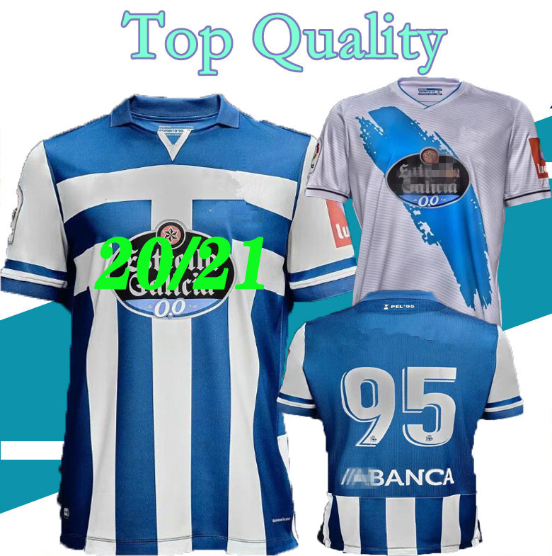

20 21 Club Deportivo soccer jersey 2020 Coruña Rober Pier Exposito Diego Rolan SANTOS La Coruna Football shirt camisetas de fútbol, 20 -21 home