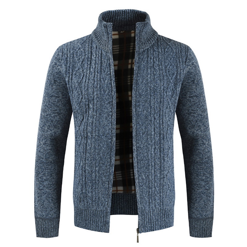 

Litthing Men's Sweaters Autumn Winter Warm Knitted Sweater Jackets Cardigan Coats Fashion Zipper Male Clothing Casual Knitwear, Vest