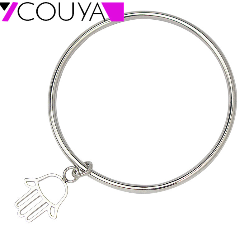 

Pulseira Feminina 2020 Bangles 18 kinds of Bangle Hand/Bead/Leaf Pendant Bracelet 3mm Thickness Charm women Jewelry Pulsera