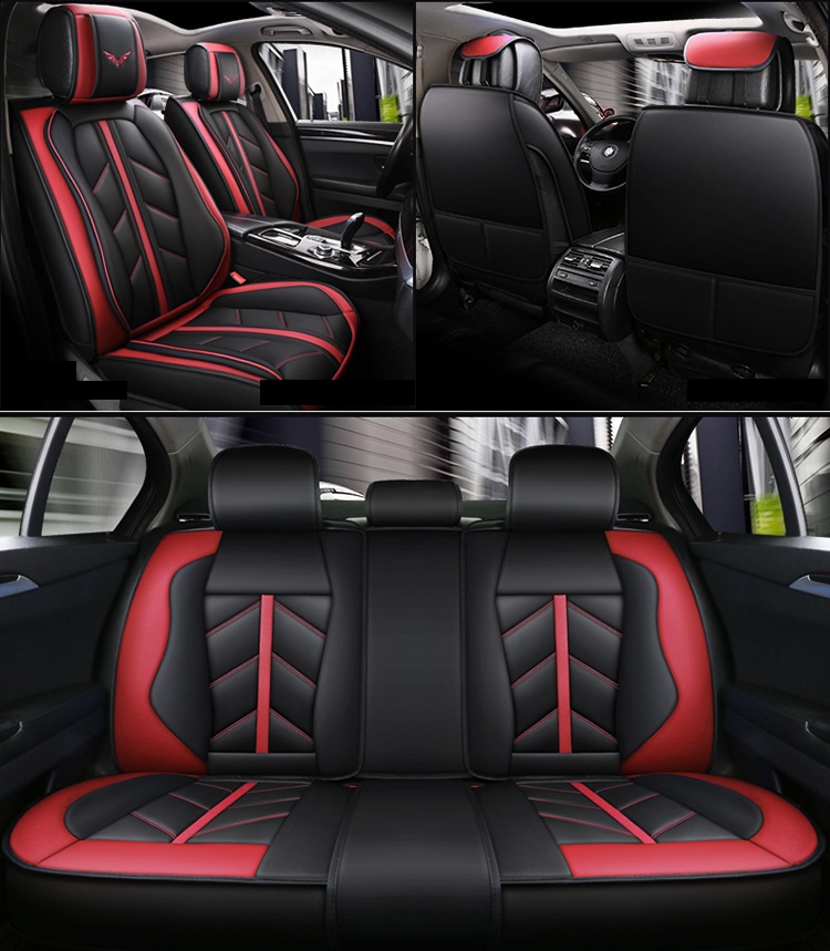 

Universal Fit Car Accessories Interior Car Seat Covers Set For Sedan PU Leather Full Surround Design Adjustable Seats Covers For SUV