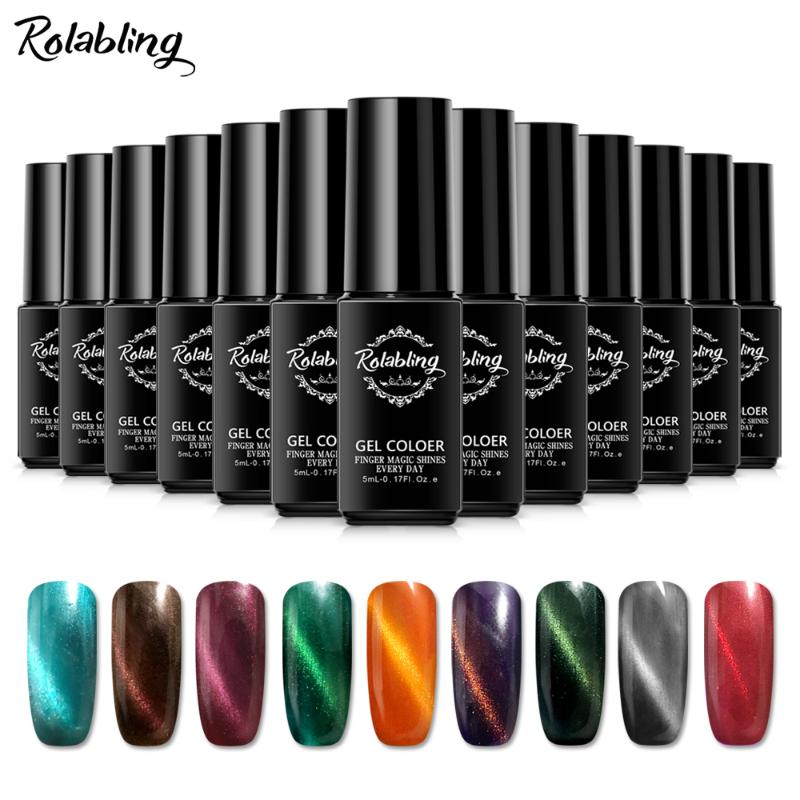 

Rolabling 5ml 3D Cat Eye Nail Gel Polish LED UV Soak off Gel Nail Polish Lacquer Art DIY Manicure Glue Varnish, C05