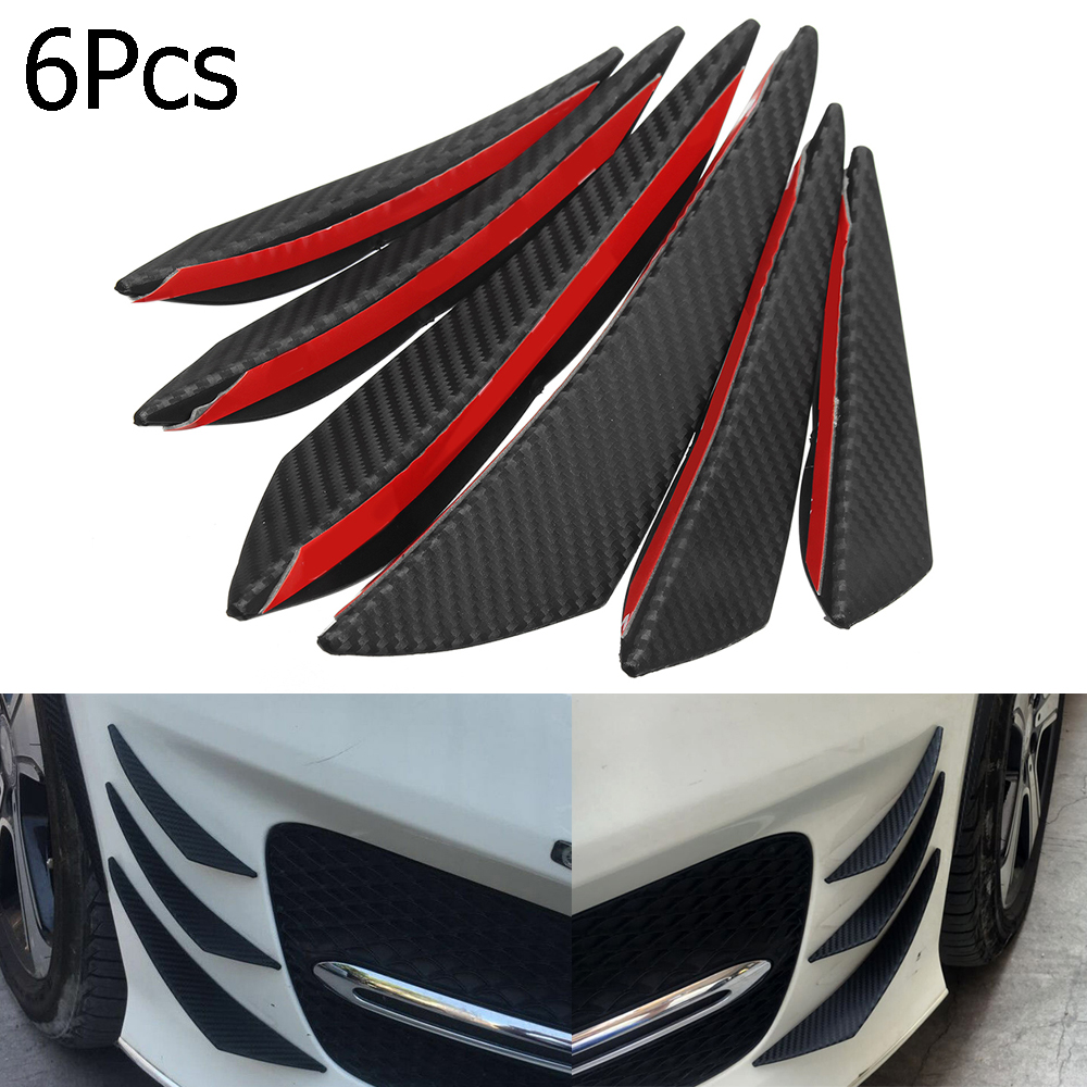 

Universal Fit Front Bumper Lip Diffuser Splitter Fins Body Spoiler Canards Valence Chin Car Tuning Canard