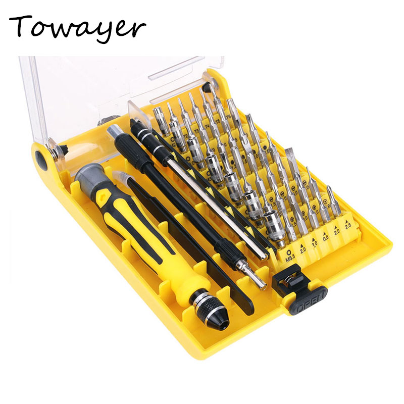 

46 in 1 Magnetic Screwdriver Set Precision Screw Driver Repair Tools Screwdrivers for Phone PC with Tweezer or Flexible Rod
