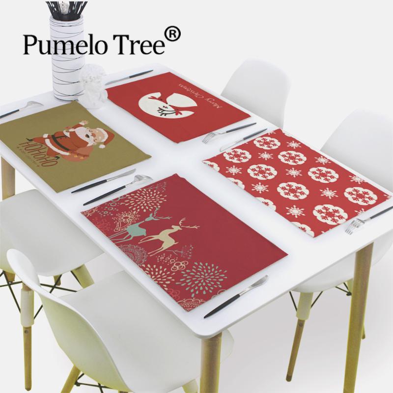 

Table Napkin Christmas Napkins Wedding Dish Decoration 42X32cm Cloth Mat Towels Fabric For Kitchen Serving Matting Placemat