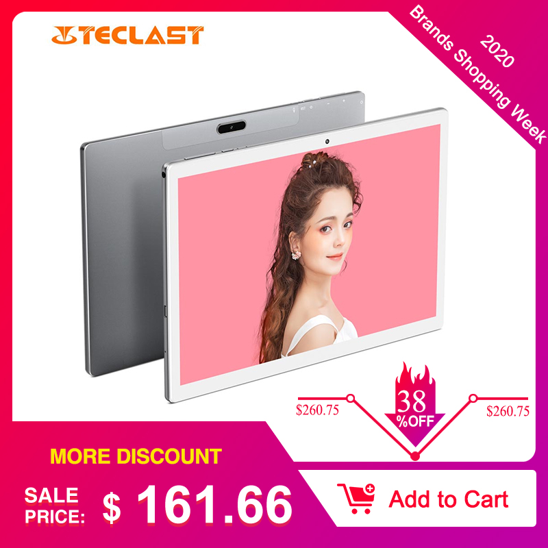 

Teclast M30 4GB + 128GB Tablet 10.1 inch 2560x1600 MT6797X X27 10 Core Android 8.0 PC Dual 4G WIFI Network Tablets, Black