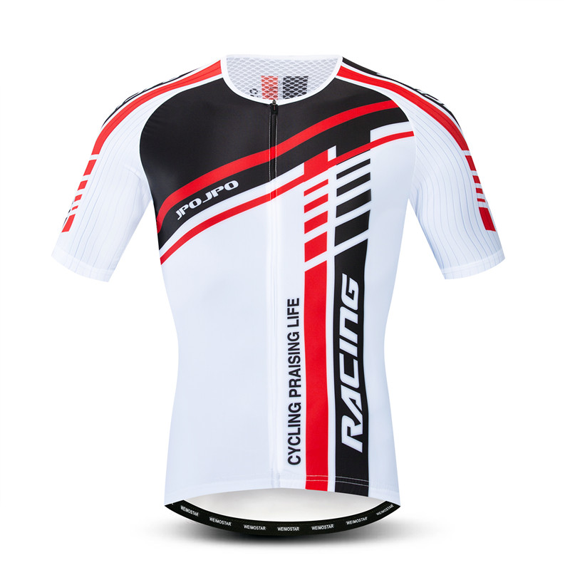 

JPOJPO Team Sport Cycling Jersey Men Summer Short Sleeve Racing Cycling Shirt Breathable Mountain Bike Jersey Bicycle Clothes, Color 17