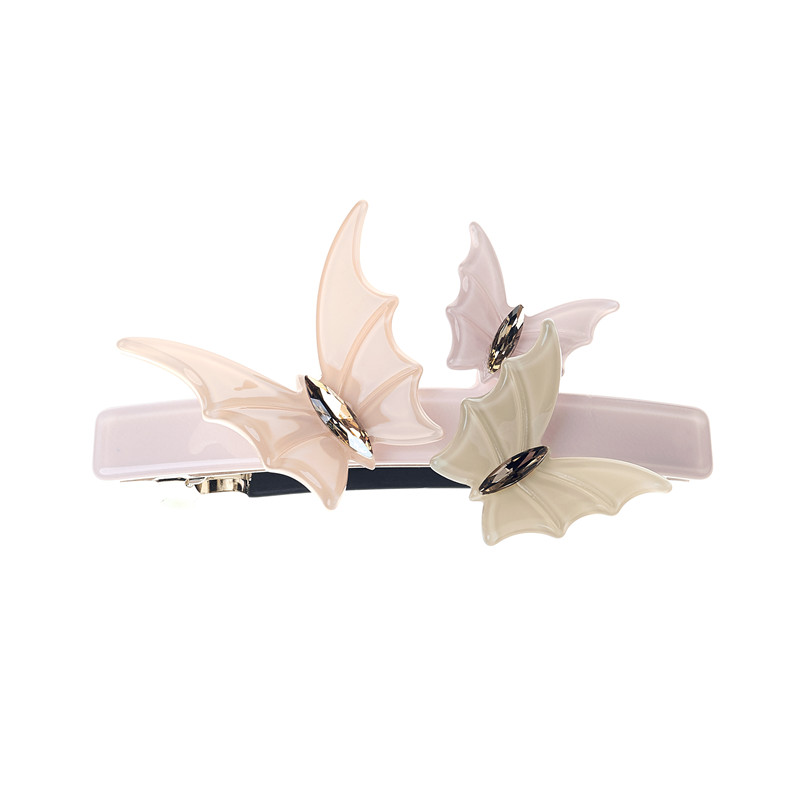 

2020 New Fashion Hair Jewelry Accessories Barrettes For Women Crystal Butterfly Hair Clips Acetate French Clip Hearwear