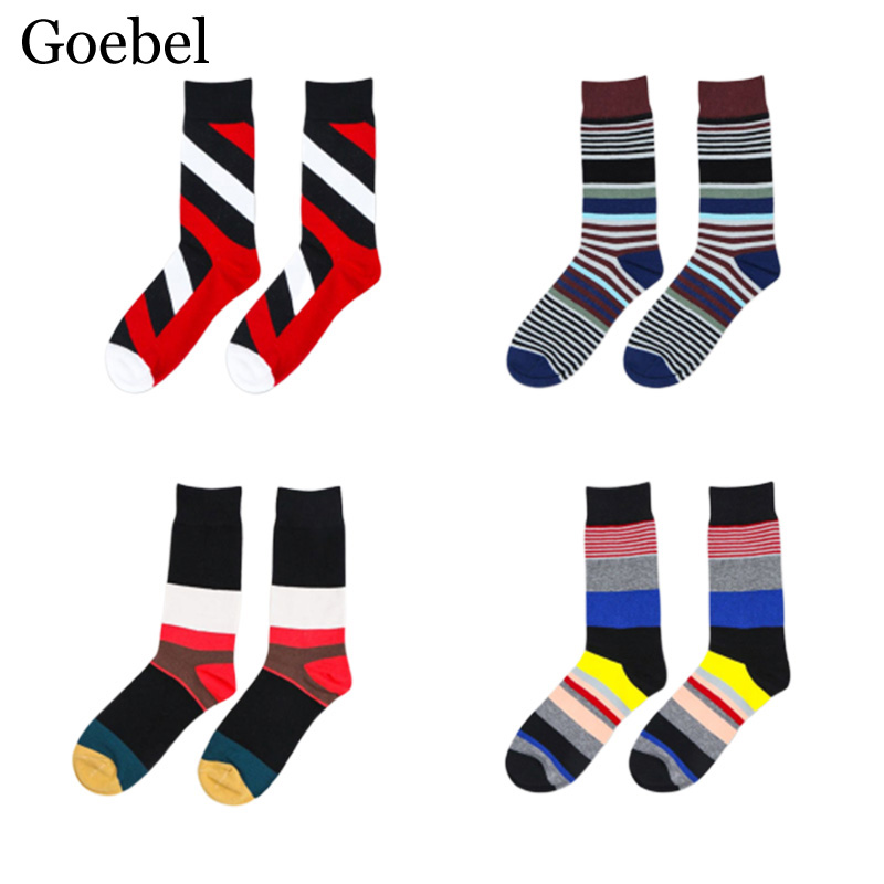 

3Pairs/lot=6pieces Hot Male Fashion Socks Casual British Wind Mens Cotton Socks In The Tube Business Man, 3 colors random z