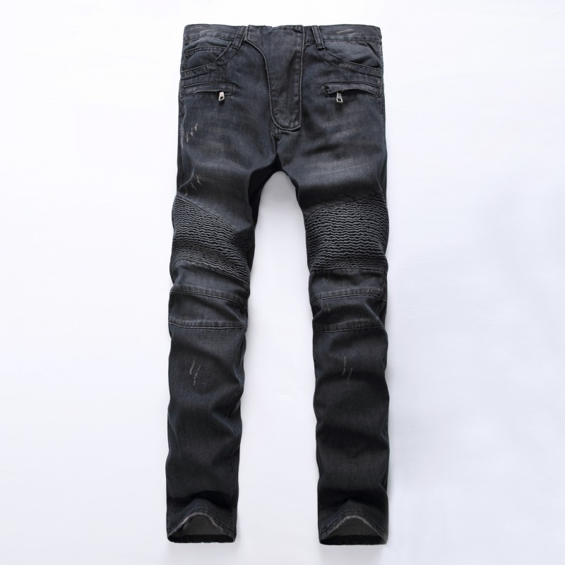 

86 Free shipping big size 7xl 8xl plus size trousers highly elastic silm pants jeans men hiphop pants skinny wrinkle, Black