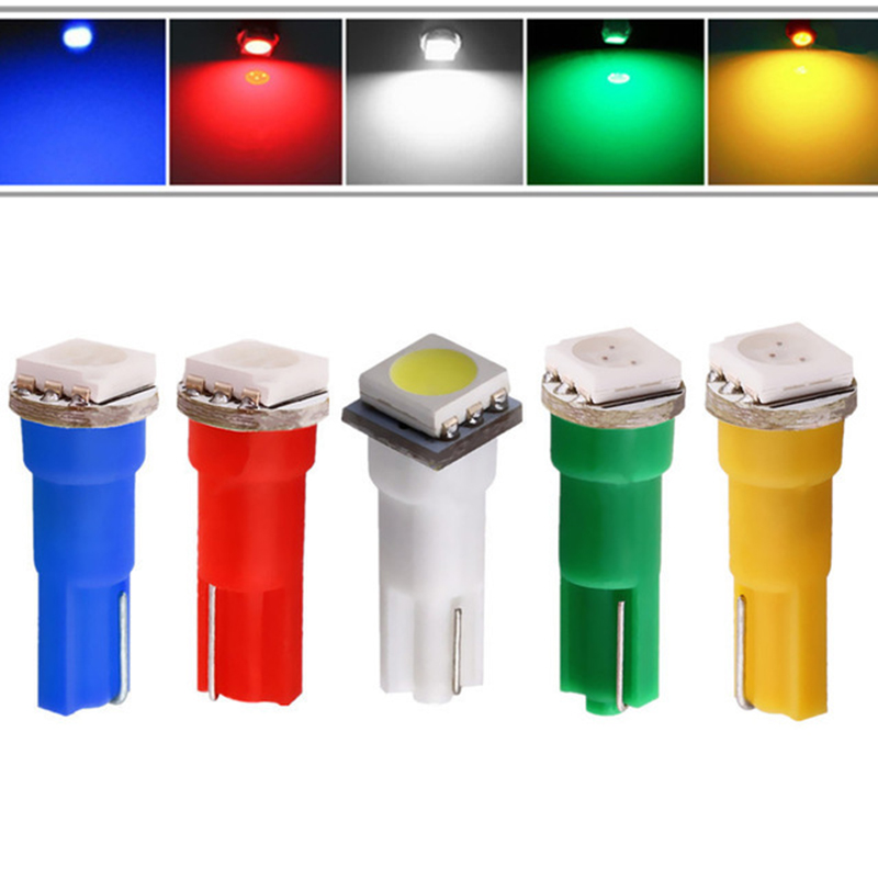 

YOLU 20 pcs 1SMD Automobile indicator Light White Red Yellow Blue Green instrument light, As pic