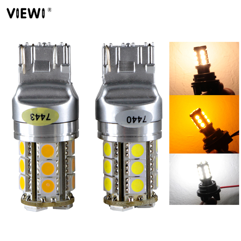 

Led Signal light for car T20 7440 W21/5W 7443 W21W canbus 12v 24v 4W lamp Auto Backup bulb voiture Reversing Lights white yellow, As pic