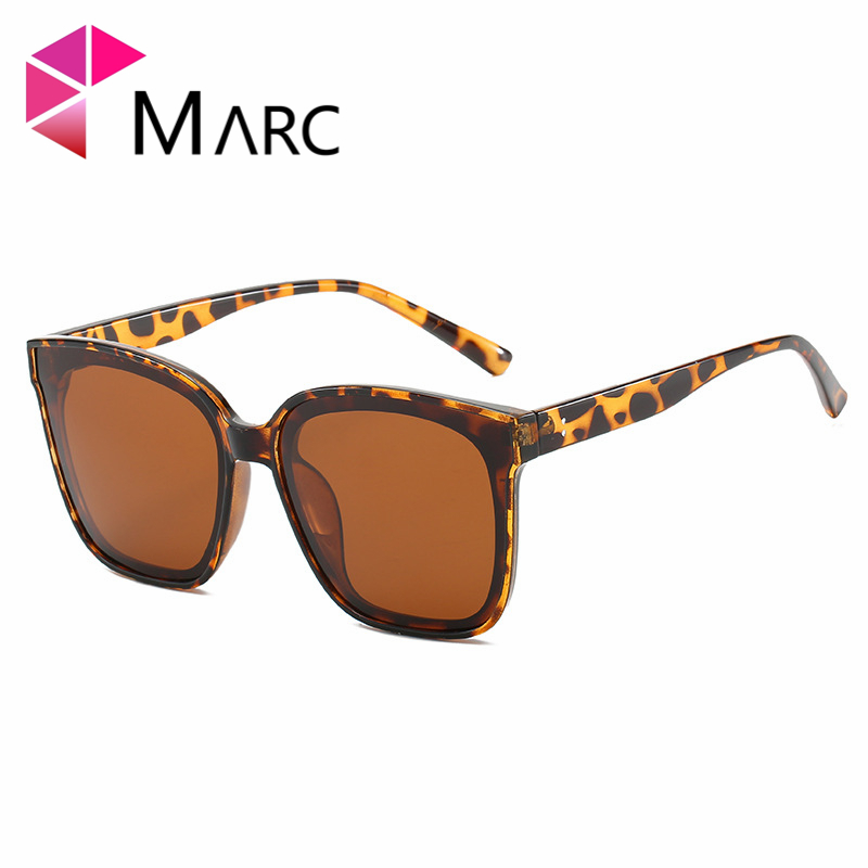 

MARC Sunglasses Men Brand Designer Women Sun glasses Coating Square Men Eyewear Trendy classic Brown Leopard print