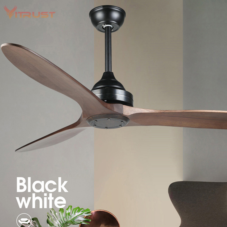 

Ceiling Fan with Remote Solid Wood Oil Rubbed Bronze Ceiling Fan for Kitchen Patio