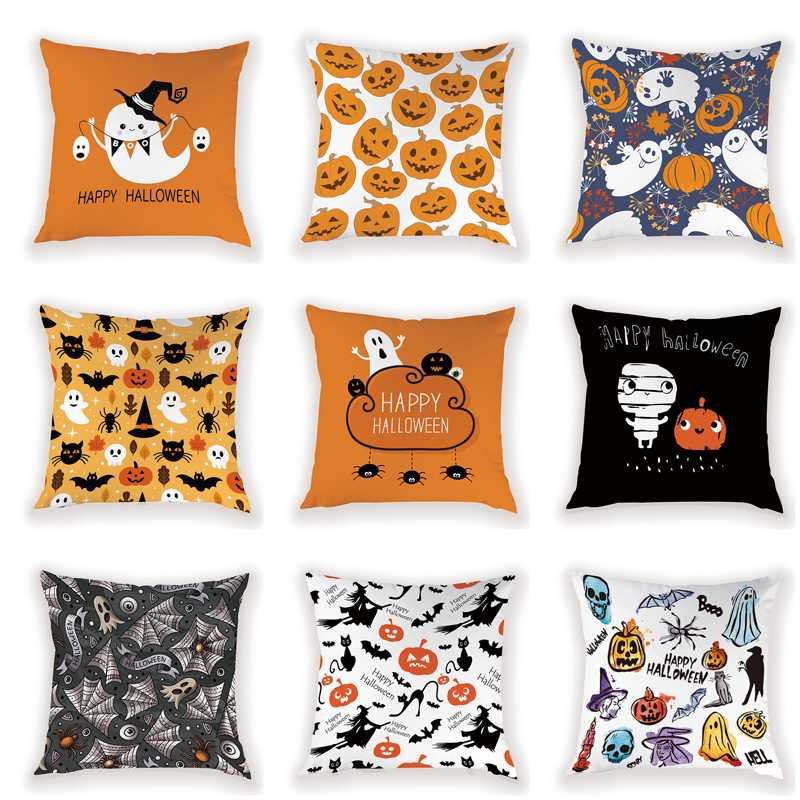 

Halloween And Christmas Cushion Cover Yellow Pillow Covers Decorative Ghost Throw Pillows Gifts New Pillow Car Seat Cushions Mr, L1692-1