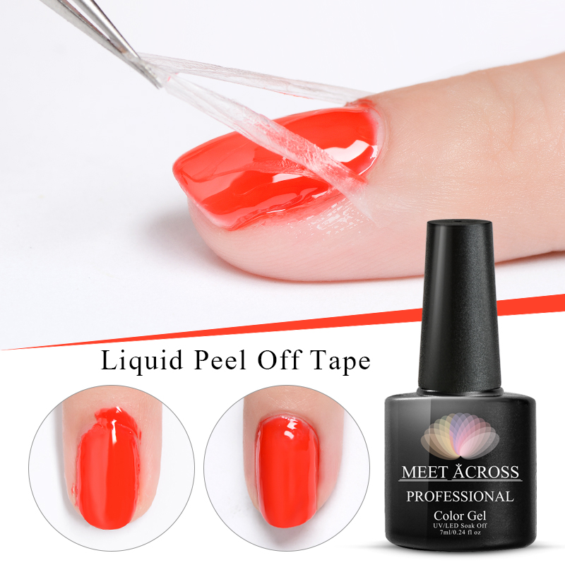 

MEET ACROSS Peel Off Nail Art Latex Cuticle Guard Translucent Cuticle Protector Nail Polish Manicure Art Latex DIY Manicure, Fs04147